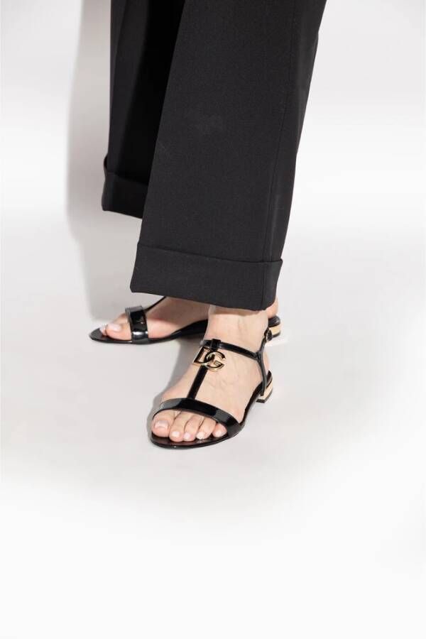 Dolce & Gabbana Platte sandalen Zwart Dames