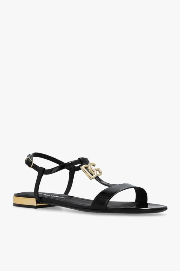 Dolce & Gabbana Platte sandalen Zwart Dames