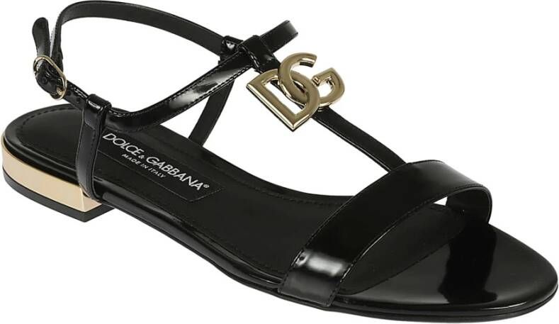 Dolce & Gabbana Platte sandalen Zwart Dames