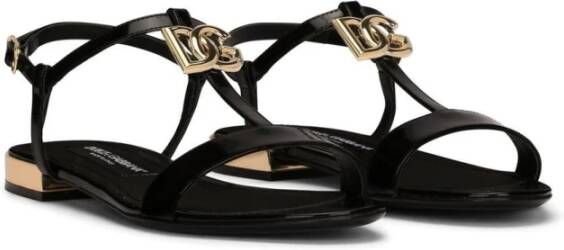 Dolce & Gabbana Platte sandalen Zwart Dames