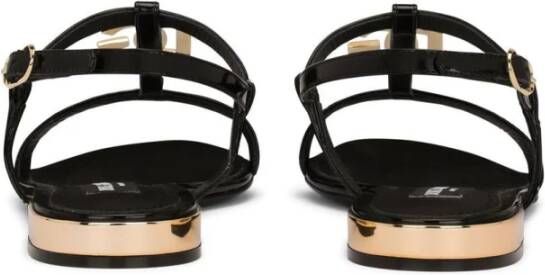 Dolce & Gabbana Platte sandalen Zwart Dames