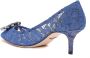 Dolce & Gabbana Elegante Kant Hakken met Juweelversiering Blue Dames - Thumbnail 5