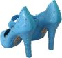 Dolce & Gabbana Blauwe Bloemen Kristallen Cinderella Hakken Schoenen Blue Dames - Thumbnail 6