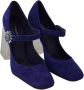 Dolce & Gabbana Paarse Suède Kristal Pumps Hakken Schoenen Purple Dames - Thumbnail 5