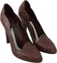 Dolce & Gabbana Bloemenkristalhakken Cinderella Stijl Brown Dames - Thumbnail 5