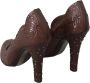 Dolce & Gabbana Bloemenkristalhakken Cinderella Stijl Brown Dames - Thumbnail 6