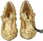 Dolce & Gabbana Gouden Bloemen Kristal Versierde Pumps Yellow Dames - Thumbnail 22