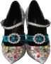 Dolce & Gabbana Mary Jane's pumps met zilveren pailletten en kristallen - Thumbnail 3