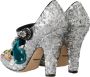Dolce & Gabbana Mary Jane's pumps met zilveren pailletten en kristallen - Thumbnail 5