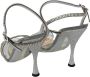 Dolce & Gabbana Zilveren Kristallen Enkelband Sandalen Gray Dames - Thumbnail 6