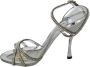 Dolce & Gabbana Zilveren Kristallen Enkelband Sandalen Gray Dames - Thumbnail 7