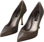 Dolce & Gabbana Goud Zilver Stof Hakken Pumps Schoenen Gray Dames - Thumbnail 2