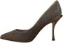 Dolce & Gabbana Goud Zilver Stof Hakken Pumps Schoenen Gray Dames - Thumbnail 4