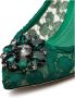 Dolce & Gabbana green Bellucci 60 lace crystal pumps Groen - Thumbnail 3