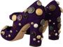 Dolce & Gabbana Paarse Suède Versierde Mary Jane Schoenen Purple Dames - Thumbnail 4