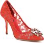 Dolce & Gabbana Coral Red Belluci Pumps met Hak Red Dames - Thumbnail 4