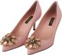 Dolce & Gabbana Roze kristalversierde suède pumps Pink Dames - Thumbnail 2