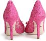 Dolce & Gabbana Pink Taormina Lace Crystal Heels Pumps Shoes Roze Dames - Thumbnail 13