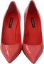 Dolce & Gabbana Donkerroze Patentleren Hakken Pumps Pink Dames - Thumbnail 4