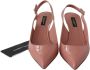Dolce & Gabbana Patent Leather Slingback Pumps Shoes Roze Dames - Thumbnail 4