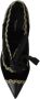 Dolce & Gabbana Black Embellished Velvet Mary Jane Pumps Shoes Zwart Dames - Thumbnail 4