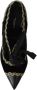 Dolce & Gabbana Elegante Zwarte Fluwelen Gouden Geborduurde Pumps Black Dames - Thumbnail 4