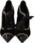 Dolce & Gabbana Black Embellished Velvet Mary Jane Pumps Shoes Zwart Dames - Thumbnail 5