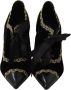 Dolce & Gabbana Elegante Zwarte Fluwelen Gouden Geborduurde Pumps Black Dames - Thumbnail 5