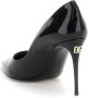 Dolce & Gabbana Zwarte Pumps van Lakleer met Gouden Logo Plaque Black Dames - Thumbnail 11