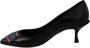 Dolce & Gabbana Zwarte Leren Boom Hakken Pumps Schoenen Black Dames - Thumbnail 6
