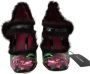 Dolce & Gabbana Luxe Zwart Paarse Tulp Bont Pumps Multicolor Dames - Thumbnail 7