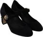 Dolce & Gabbana Crystal Heels Mary Jane Shoes Zwart Dames - Thumbnail 5