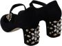 Dolce & Gabbana Crystal Heels Mary Jane Shoes Zwart Dames - Thumbnail 6