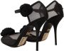 Dolce & Gabbana Zwarte Mesh Enkelband Hoge Hakken Pumps Schoenen Black Dames - Thumbnail 4