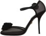 Dolce & Gabbana Zwarte Mesh Enkelband Hoge Hakken Pumps Schoenen Black Dames - Thumbnail 5
