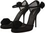 Dolce & Gabbana Zwarte Mesh Enkelband Hoge Hakken Pumps Schoenen Black Dames - Thumbnail 7