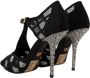 Dolce & Gabbana Zwarte Kristal T-Strap Hakken Pumps Schoenen Black Dames - Thumbnail 3