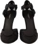 Dolce & Gabbana Zwarte Mesh Enkelband Stiletto Pumps Black Dames - Thumbnail 3