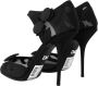Dolce & Gabbana Zwarte Mesh Enkelband Stiletto Pumps Black Dames - Thumbnail 5