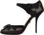 Dolce & Gabbana Zwarte Mesh Enkelband Stiletto Pumps Black Dames - Thumbnail 6