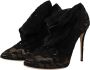 Dolce & Gabbana Luxe Zwarte Stretch Soklaarzen Black Dames - Thumbnail 3
