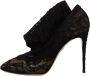 Dolce & Gabbana Luxe Zwarte Stretch Soklaarzen Black Dames - Thumbnail 5