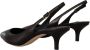 Dolce & Gabbana Zwarte Leren Slingback Hakken Italiaanse Stijl Black Dames - Thumbnail 7