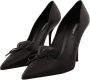 Dolce & Gabbana Zwarte Leren Puntige Stiletto Hakken Pumps Schoenen Black Dames - Thumbnail 3