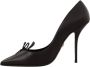 Dolce & Gabbana Zwarte Leren Puntige Stiletto Hakken Pumps Schoenen Black Dames - Thumbnail 5