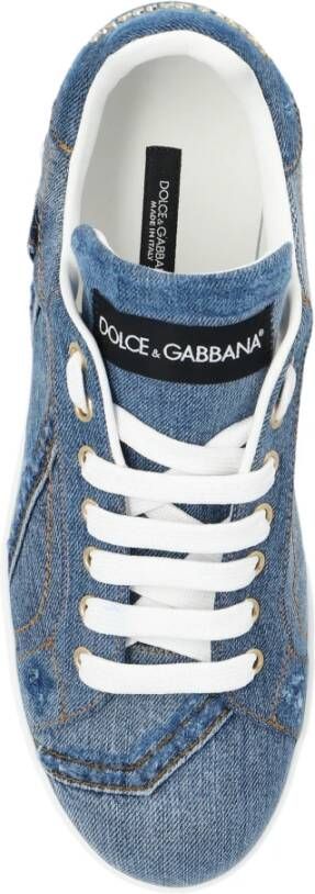 Dolce & Gabbana Portofino denim sneakers Blue Dames