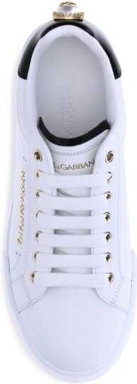 Dolce & Gabbana Portofino Leren Sneakers met Monogram