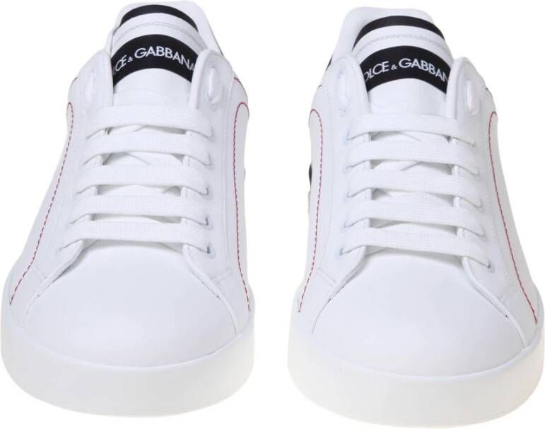 Dolce & Gabbana Portofino Leren Sneakers White Heren