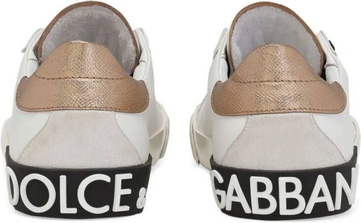 Dolce & Gabbana Portofino Low-Top Sneakers Wit Dames