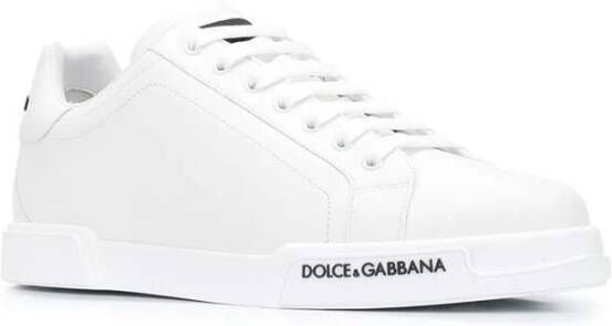 Dolce & Gabbana Witte Portofino Nappa Sneakers White Heren